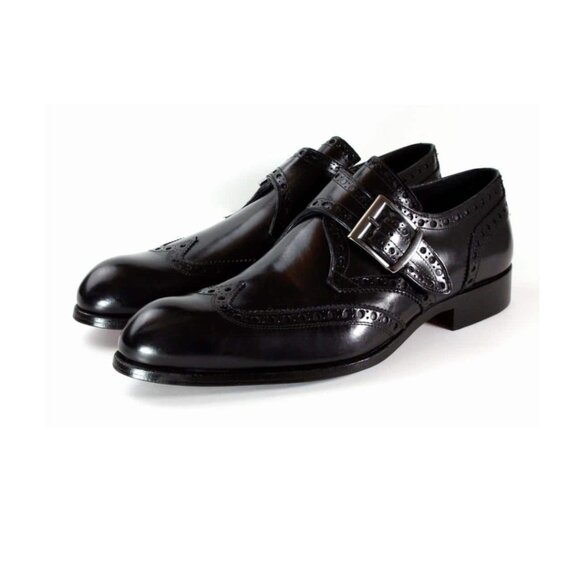 Karim Black Monk Strap Shoes Men’s Dress Shoes